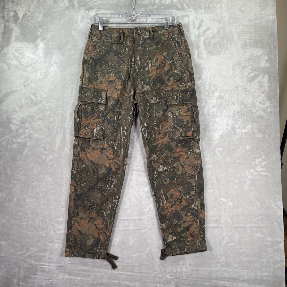 American Eagle Pants Mens 28x27 Flex Cargo Pockets Camo AOP Tapered Fit Workwear